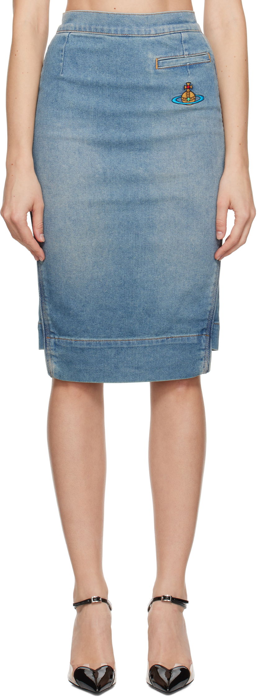 Nederdel Vivienne Westwood Denim Midi Skirt Blå | 19030019-W010G-