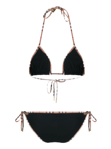Badetøj Burberry Vintage Check Trim Bikini Sort | 8010582