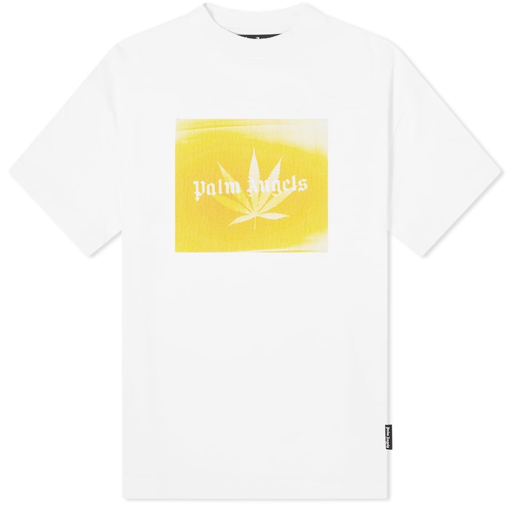 T-shirt Palm Angels Leaf Logo Tee Hvid | PMAA001S22JER0050118, 0