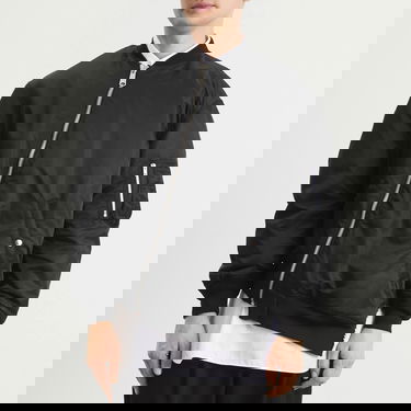 Bomberjakke Comme des Garçons Comme des Garçons BLACK Asymmetric Bomber Jacket Sort | 1P-J011-W25-1, 2