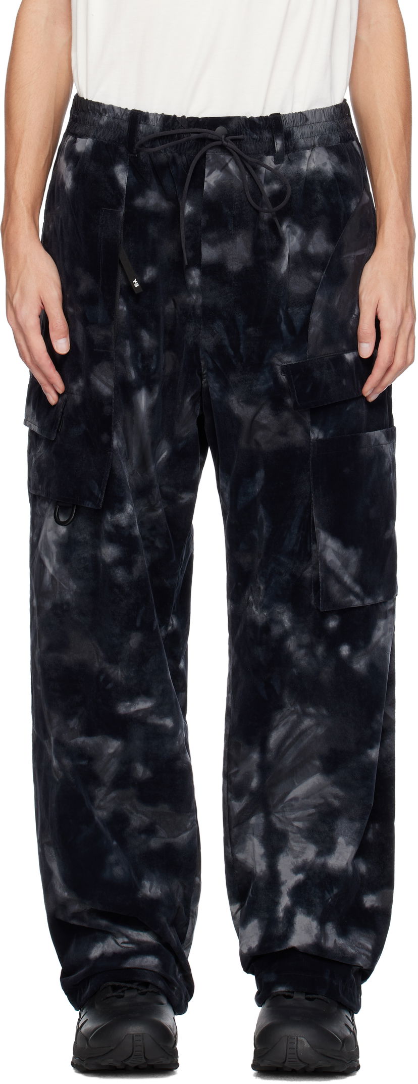 Cargo bukser Y-3 Cargo Pants Allover Print Sort | JE9285