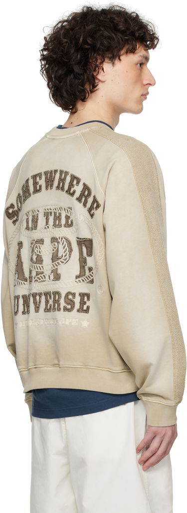 Sweater AAPE by A Bathing Ape AAPE by A Bathing Ape Main Crewneck Sweatshirt Beige | AAPSWMC320XXNBGX, 2