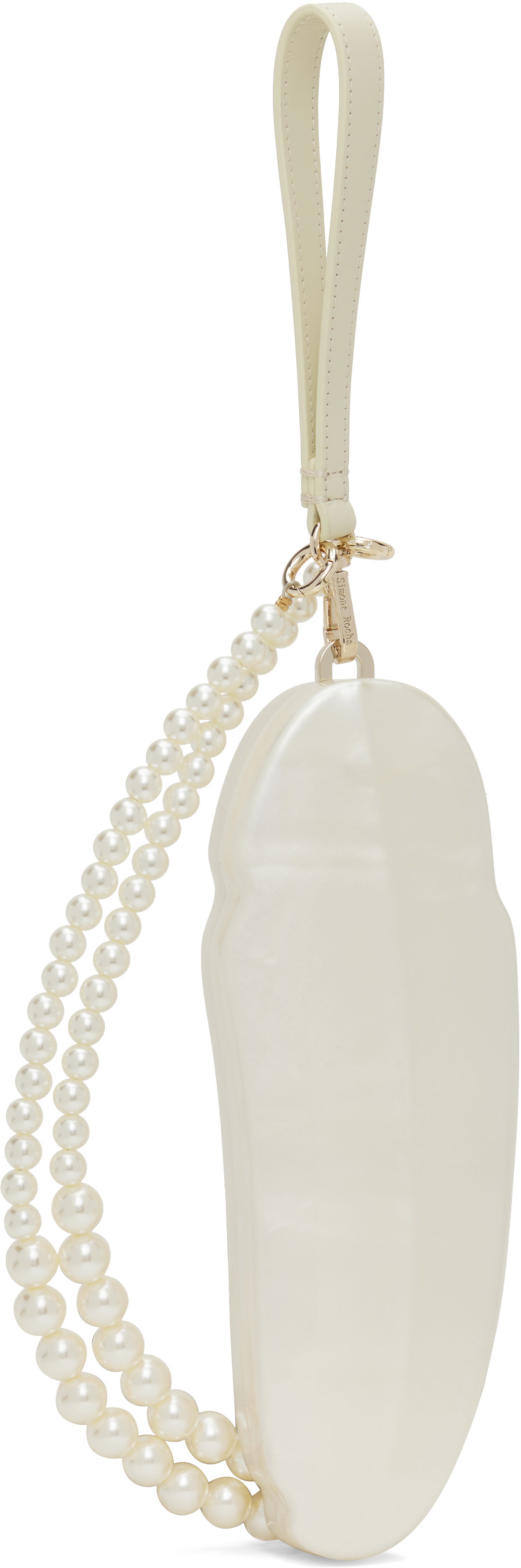 Håndtaske Simone Rocha Simone Rocha Feather Pearl Bag Hvid | BAG180CB 0773, 1