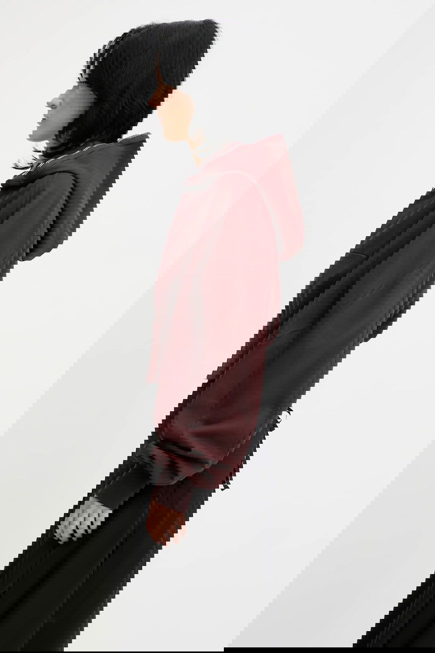 Sweatshirt Rick Owens Rick Owens DRKSHDW Collage Gimp Hoodie Bourgogne | DS02E7233.RIG, 1