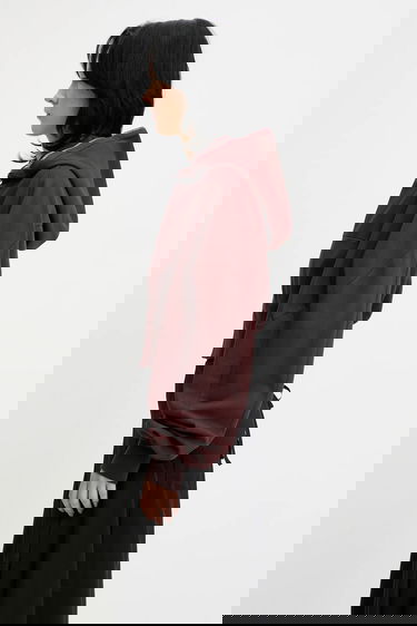 Sweatshirt Rick Owens Rick Owens DRKSHDW Collage Gimp Hoodie Bourgogne | DS02E7233.RIG, 1