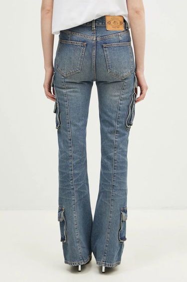 Jeans Fiorucci Multipocket Flared High Waist Jeans Blå | U01FMDJE083DN01DN02, 2