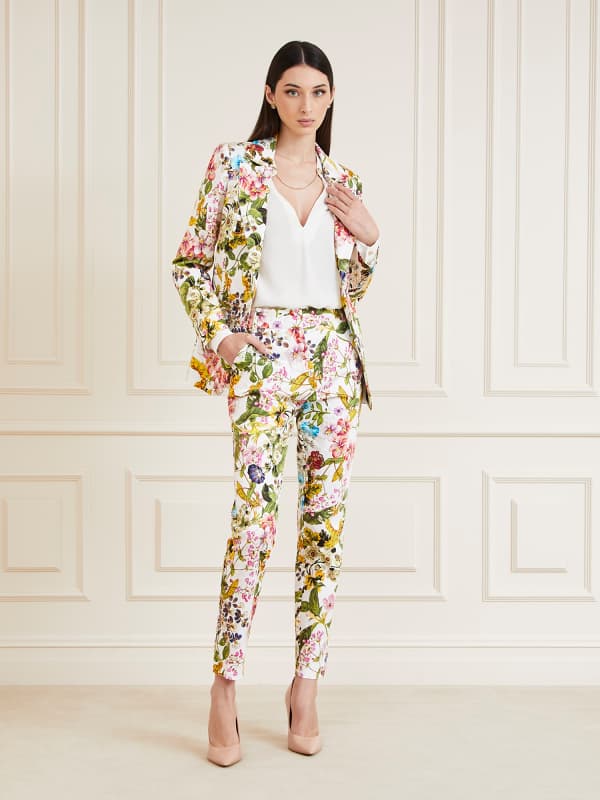 Bukser GUESS Marciano Floral Print Pants Flerfarvet | 4RGB187247Z, 0