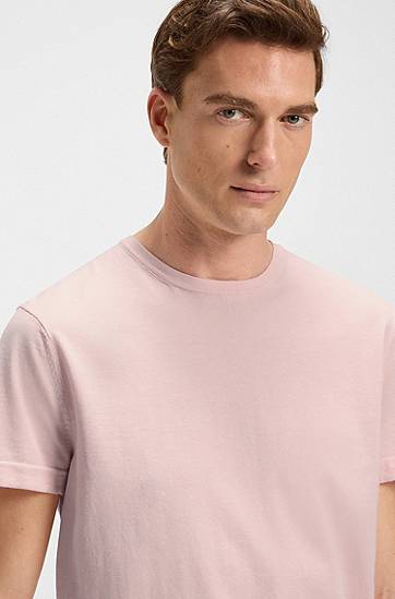 T-shirt BOSS BECKHAM x BOSS Knit T-Shirt Lyserød | 50552423, 1
