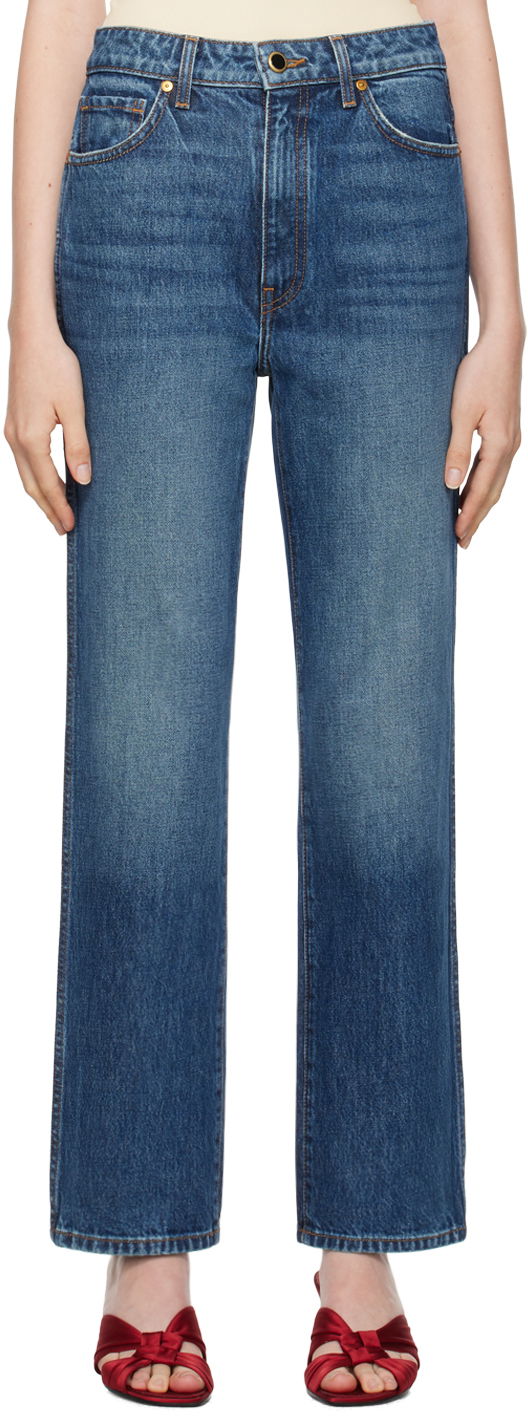 Jeans Khaite Blue Abigail Jeans Mørkeblå | 1071908099
