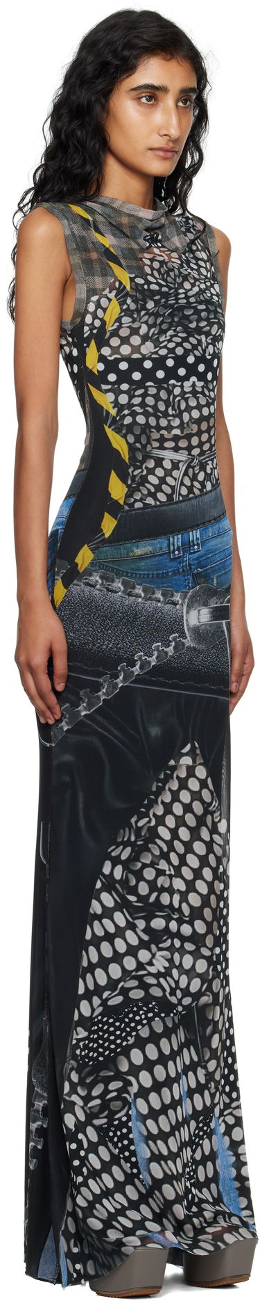 Kjole Ottolinger Ottolinger Mesh Maxi Dress Flerfarvet | 101-500301-03, 1