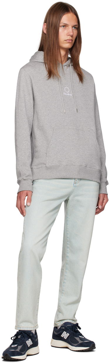 Sweatshirt Études Hoodie With Logo Print Grå | C00ME252A02282, 3