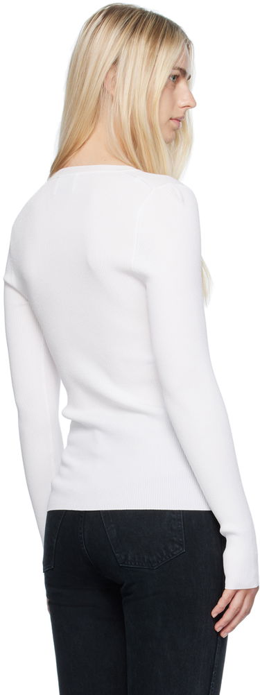 Sweater Moschino Jeans Crewneck Sweater Hvid | 242K10926, 2