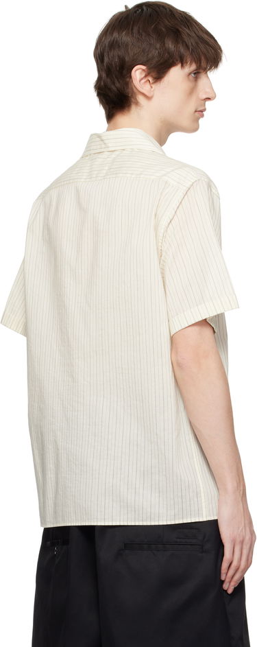 Skjorte Maison Margiela Maison Margiela Pinstriped Camp Collar Shirt Beige | S50DR0009 M35276, 2