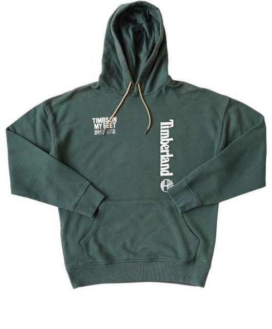 Sweatshirt Timberland Logo Hoodie Grøn | A28MPE20, 0