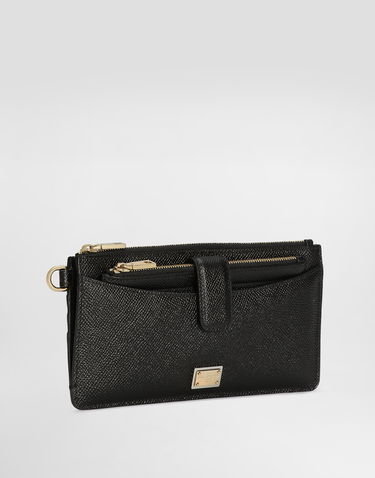 Tegnebog Dolce & Gabbana Dauphine Calfskin Card Holder With Wristlet Sort | BI3335A100180999, 1