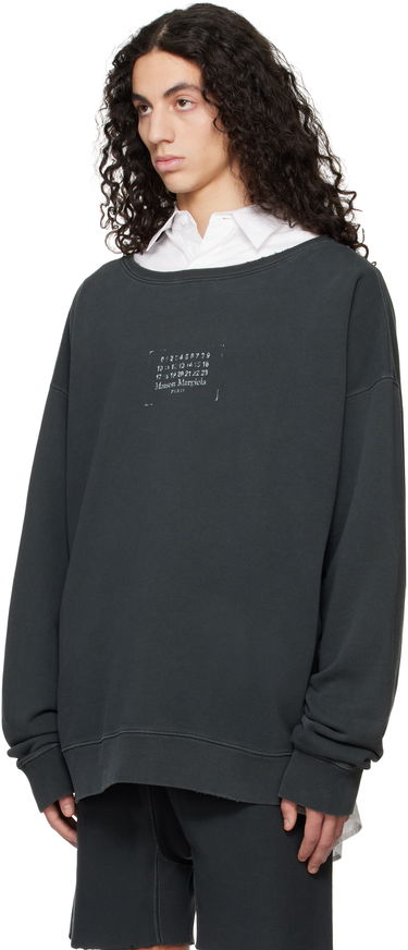 Sweatshirt Maison Margiela Maison Margiela Stamp Logo Sweatshirt Grå | S50GU0235 M25019, 3