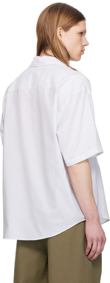 Skjorte AMI AMI Paris Cotton Camp Collar Shirt Hvid | HSH292.CO0113, 2