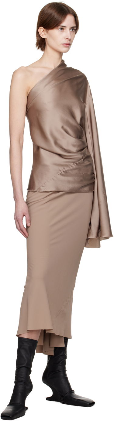 Nederdel Rick Owens Rick Owens Hollywood Calf Bias Maxi Skirt Beige | RP01E7334 CC, 3