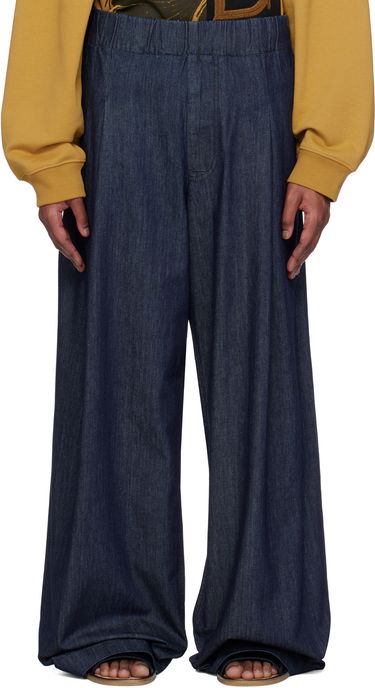 Bukser Dries Van Noten Dries Van Noten Elasticated Wide-Leg Jeans Blå | 251-020926-1553, 0