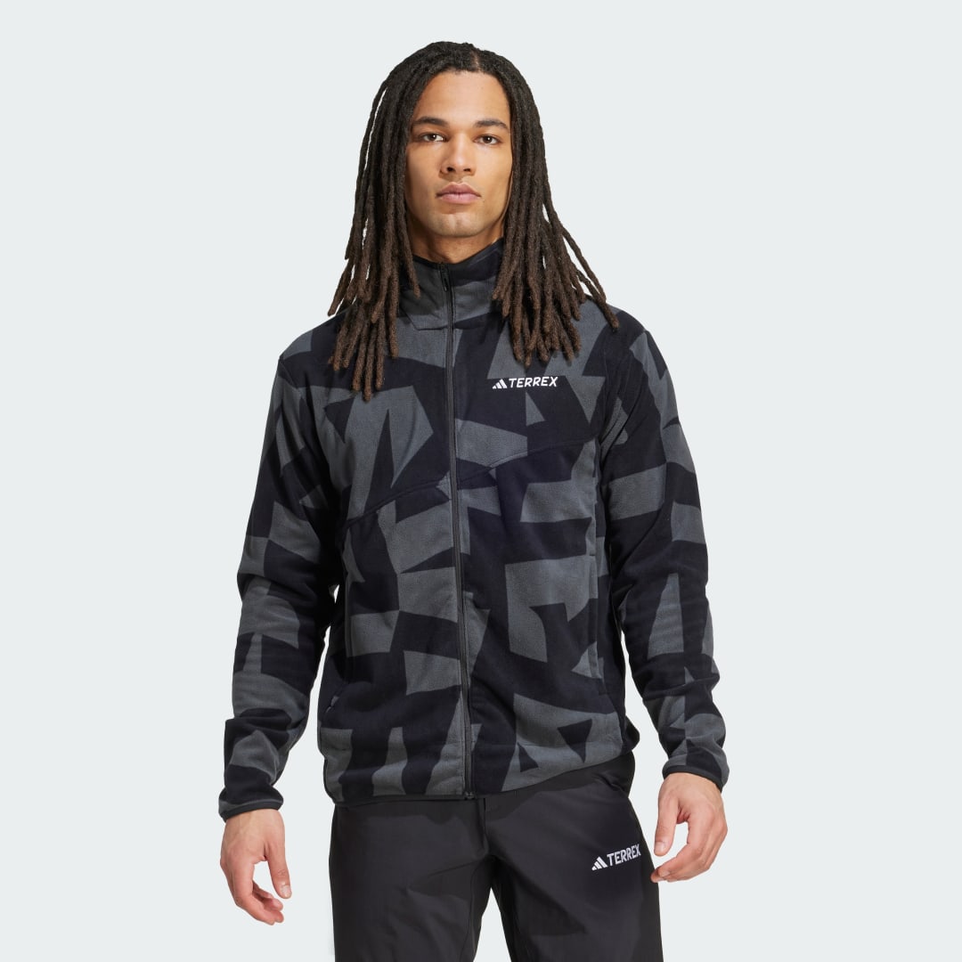 Jakke adidas Performance Terrex Multi Printed Full-Zip Fleece Jacket Sort | JY4814, 0