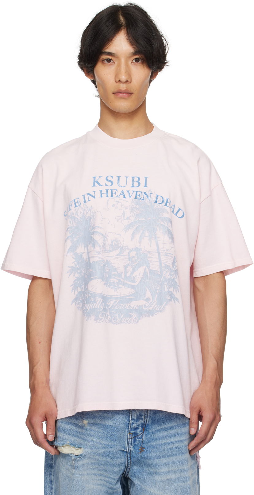 T-shirt Ksubi Paradiso Ekcess Graphic T-Shirt Lyserød | MPF25TE004