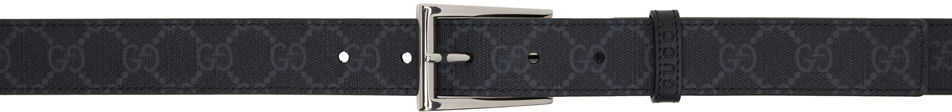 Bælter Gucci GG Supreme Reversible Belt Sort | 771105 BTTAN, 0
