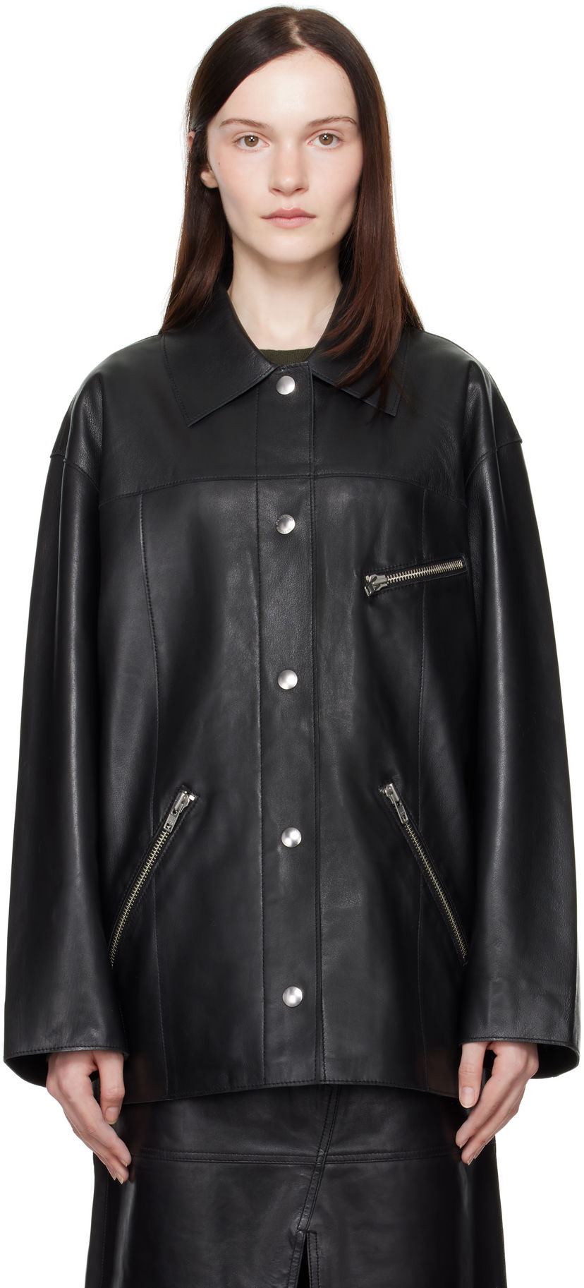 Jakke STAND STUDIO Stand Studio Elisia Leather Jacket Sort | 66383-7800