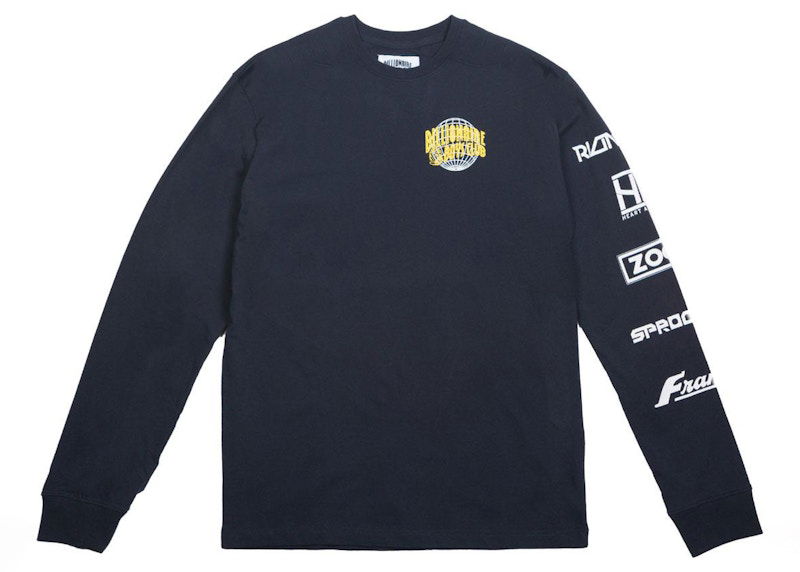 T-shirt BILLIONAIRE BOYS CLUB Billionaire Boys Club World Tour Long Sleeve T-Shirt Mørkeblå | 8818309NVY