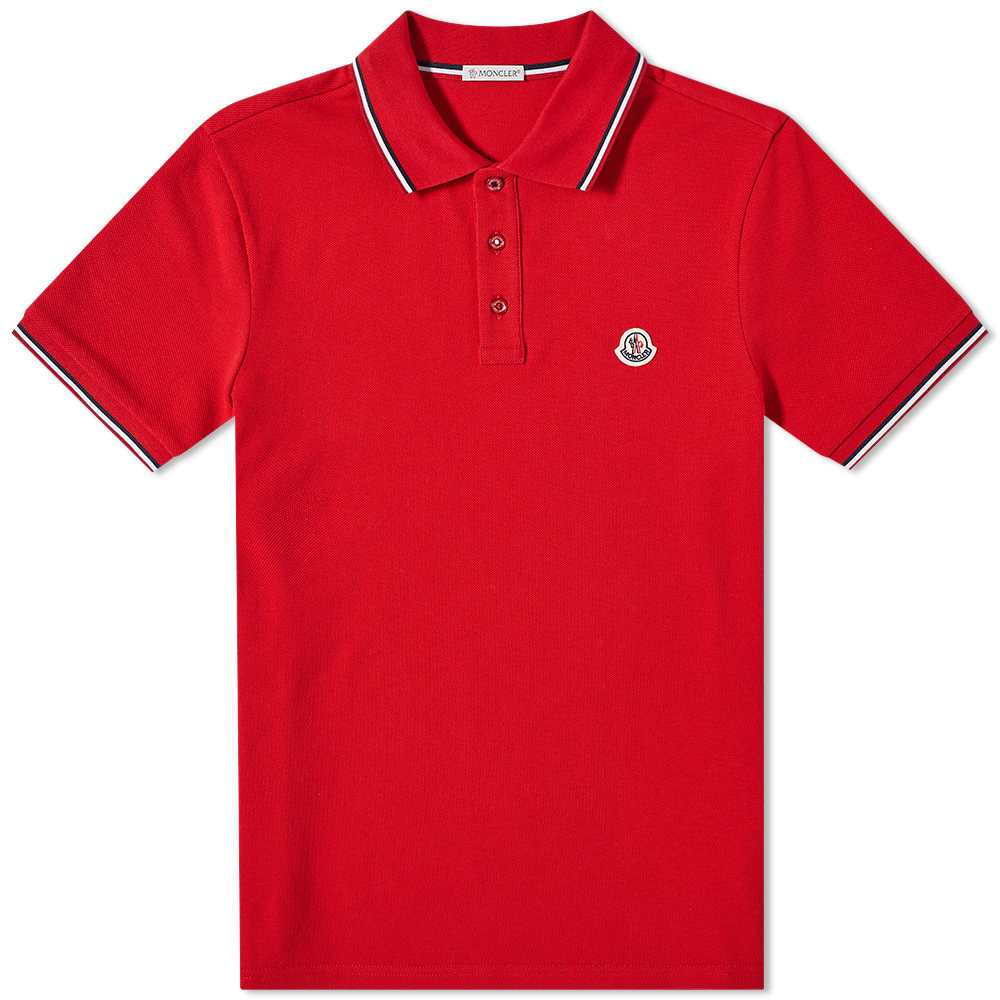 Polo skjorte Moncler Classic Logo Polo Tee Rød | 8A703-00-84556-455, 0