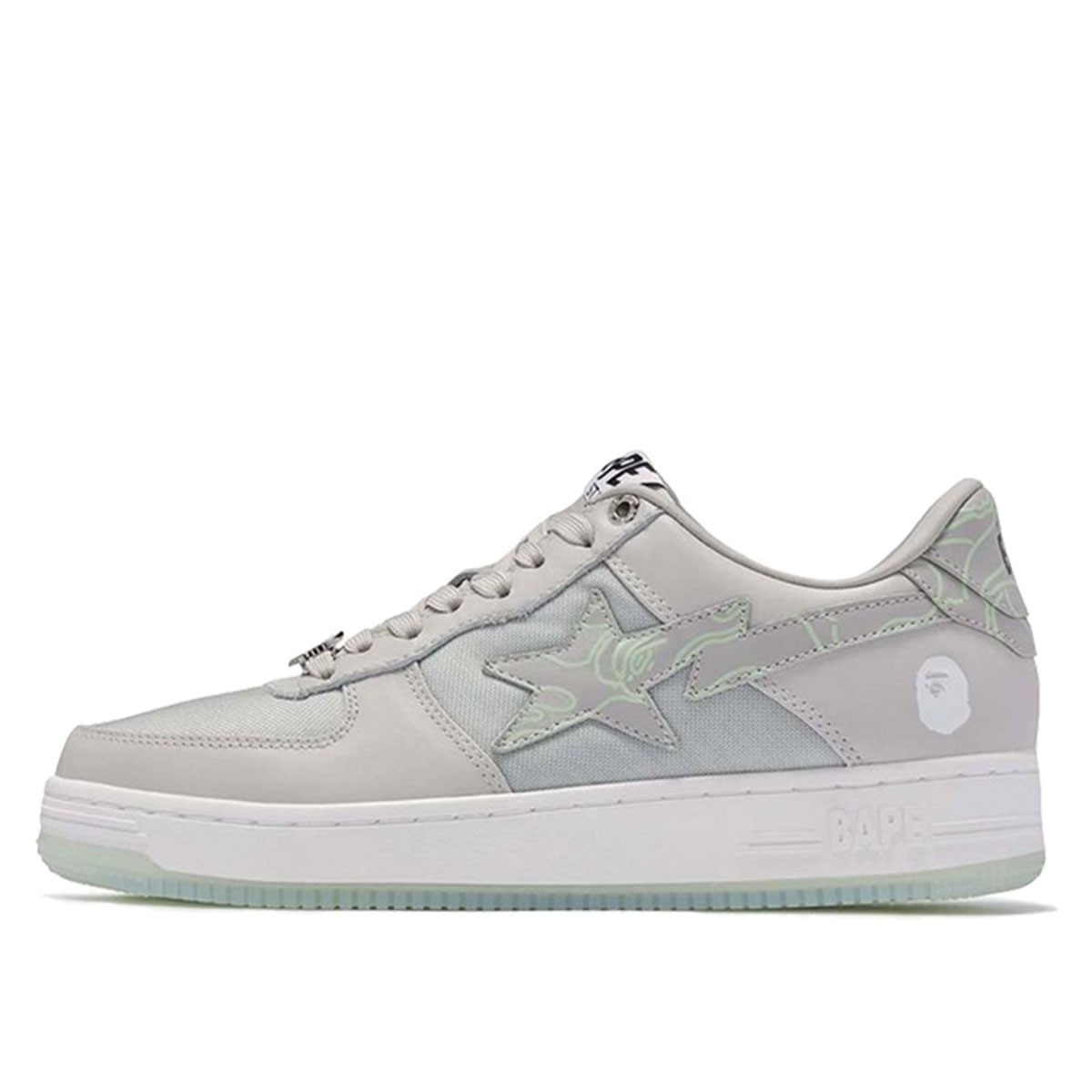 Sneakers og sko BAPE Bape Sta "Text Code Camo Grey" Grå | 1I20191007-GRY, 1