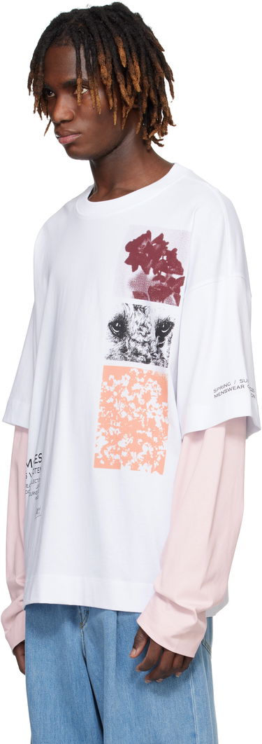 T-shirt Dries Van Noten Dries Van Noten Long Sleeve Show T-Shirt Hvid | 251-021119-1603, 3
