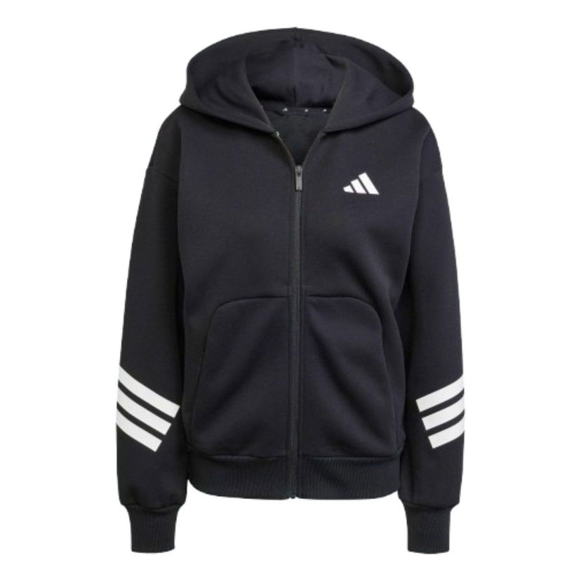 Sweatshirt adidas Originals Future Icons 3-Stripes Full-Zip Hoodie Sort | JE0171
