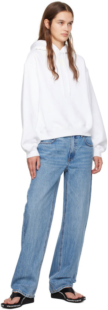 Sweatshirt Alexander Wang Bonded Hoodie Hvid | 4CC3222069, 3