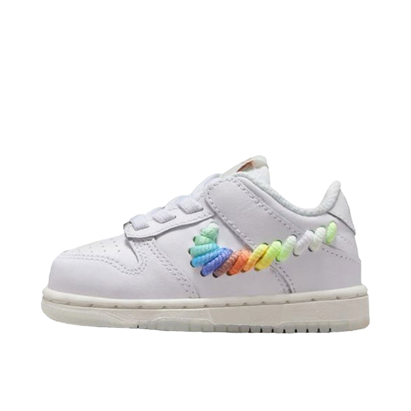 Sneakers og sko Nike Dunk Low SE Rainbow Lace Swoosh (TD) Hvid | FQ1924-100