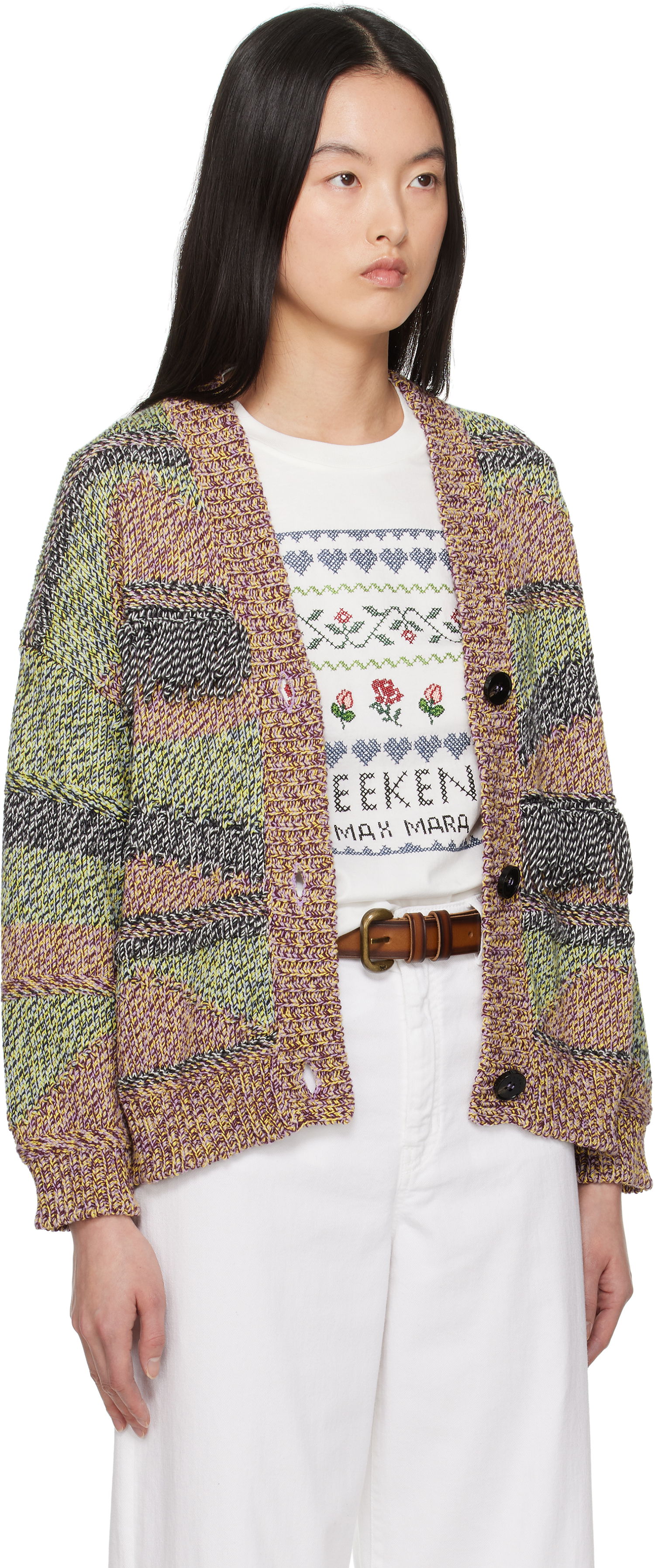Sweater Max Mara Weekend Max Mara Bric Knit Cardigan Flerfarvet | 2515341021600, 1