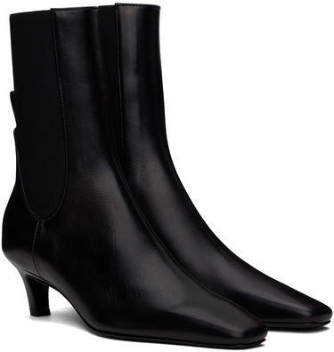 Kjole TOTEME TOTEME 'The Mid Heel' Leather Boots Sort | 214-907-813, 3