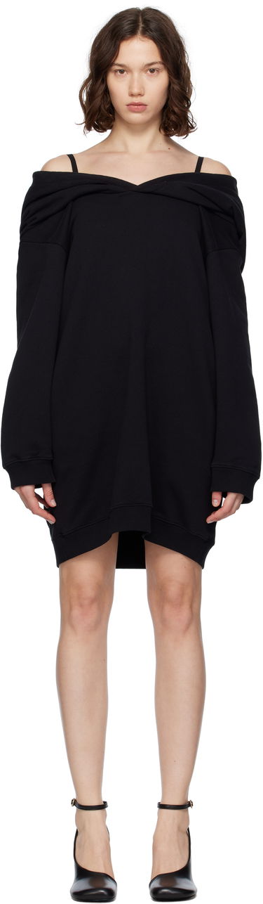 Kjole Maison Margiela MM6 Maison Margiela Off-The-Shoulder Sweatshirt Dress Sort | S52DD0074 M25014, 0