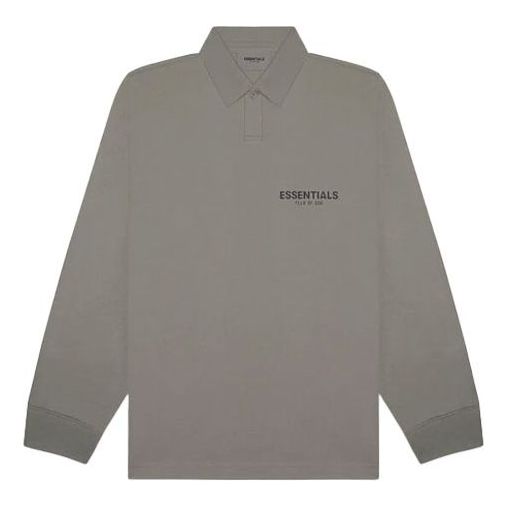 Polo skjorte Fear of God Essentials Long Sleeve Polo Shirt Grå | FOG-FW20-360