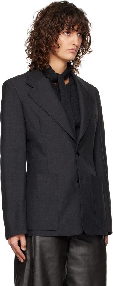 Jakke LEMAIRE LEMAIRE Single-Breasted Fitted Blazer Sort | JA1048 LF414, 1