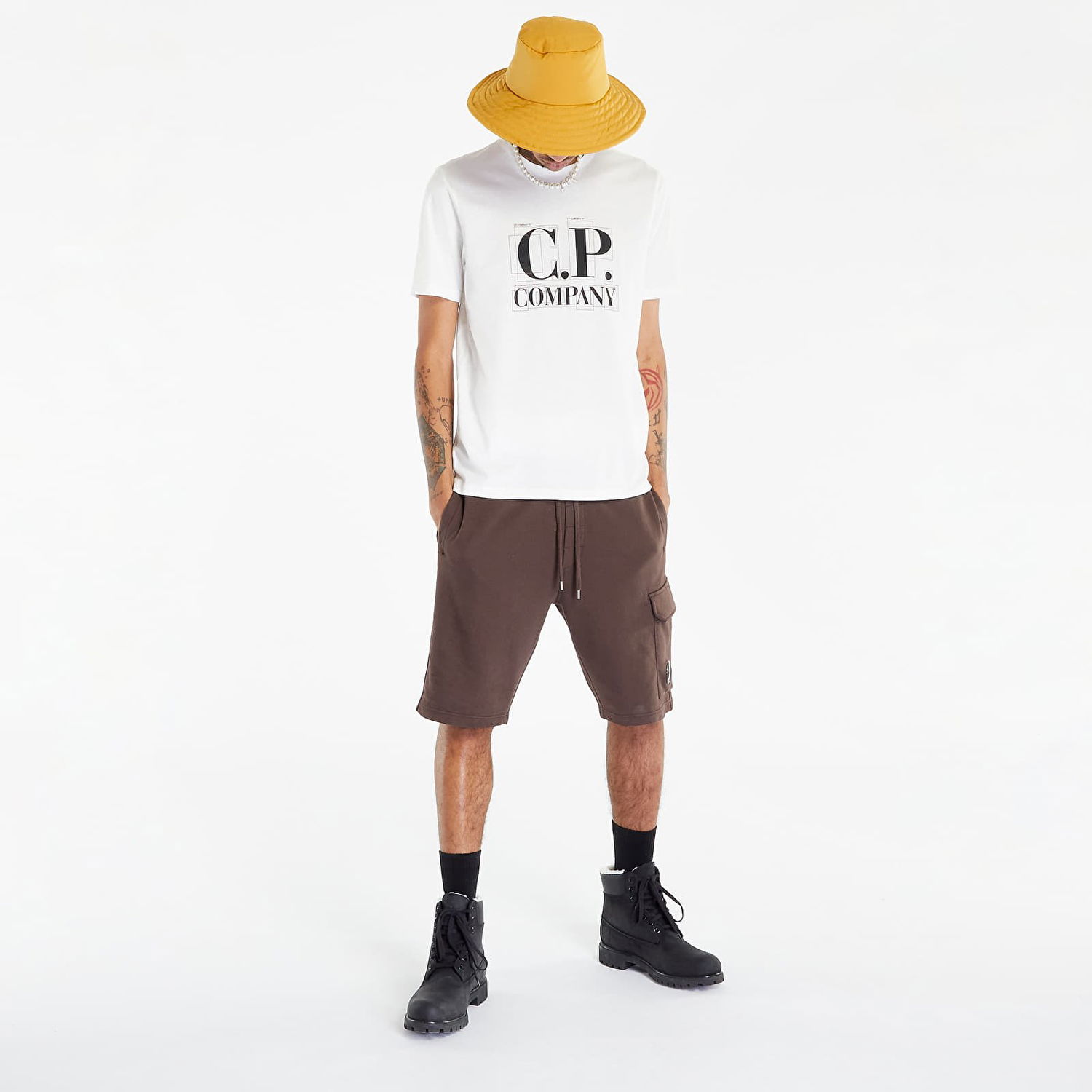 Shorts C.P. Company Light Fleece Regular Cargo Shorts Brun | 14CMSB021A002246G-365, 0