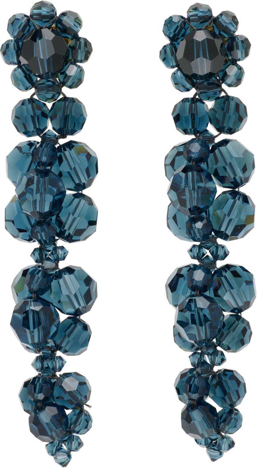 Øreringe Simone Rocha Simone Rocha Cluster Drip Crystal Earrings Blå | ERG546 0903