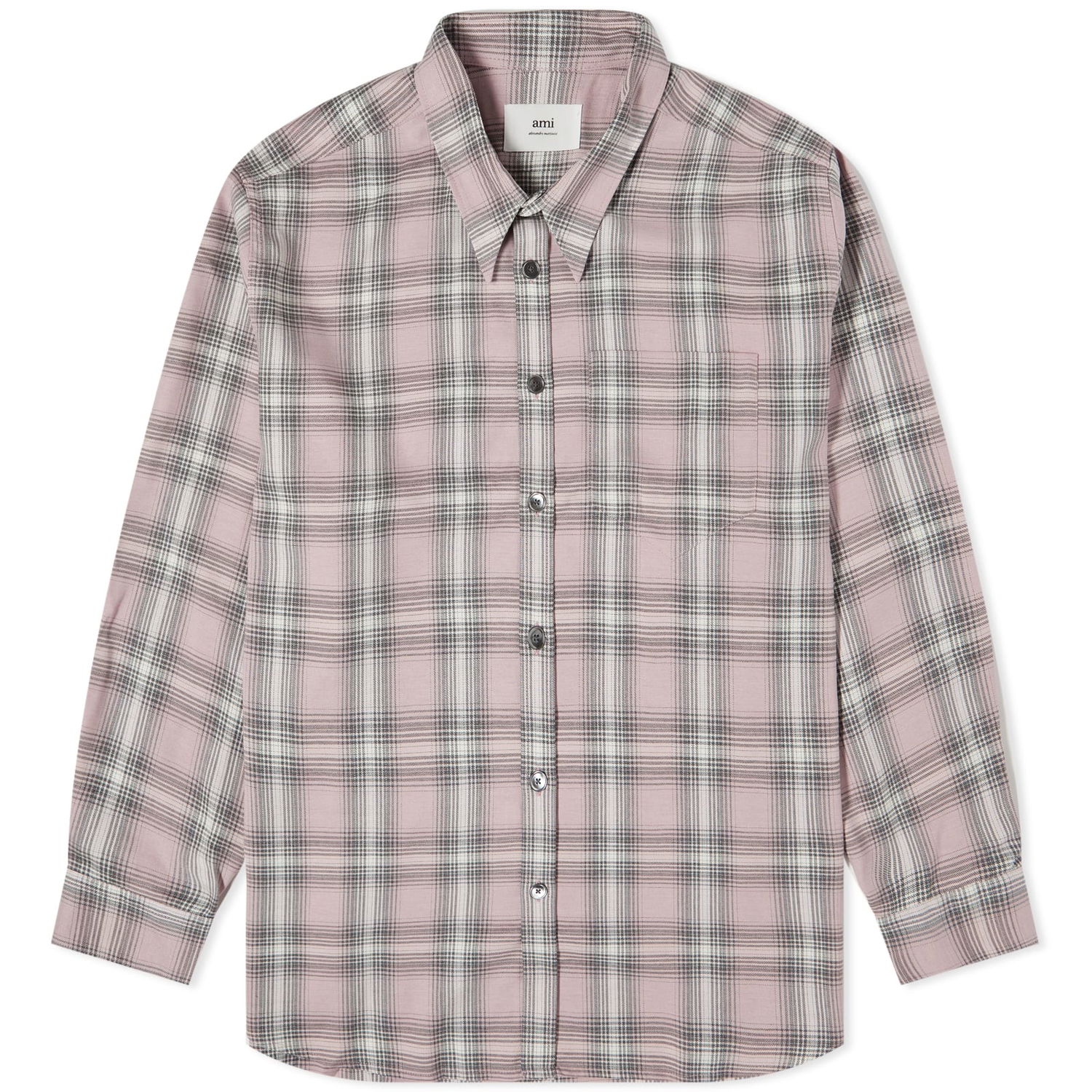 Jakke AMI Check Overshirt Bourgogne | HJK228-VI0010-665, 0