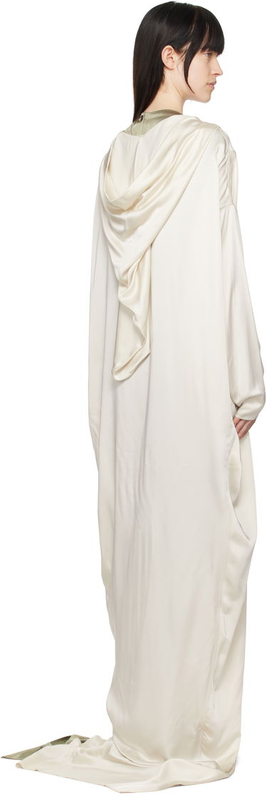 Kjole Rick Owens Rick Owens Hollywood Peter Cloak Maxi Dress Beige | RP01E7901 SCH, 2