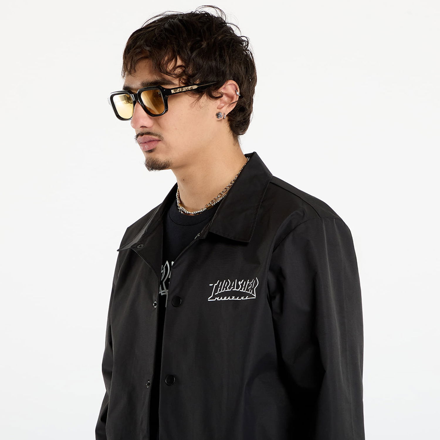 Jakke Thrasher Shadow Mag Logo Coach's Jacket Sort | 145769, 1