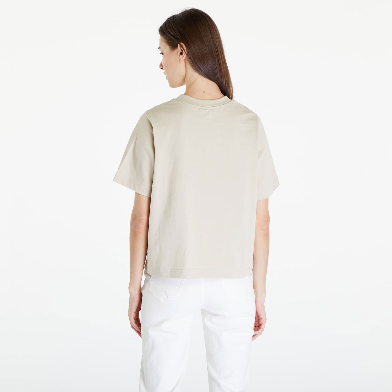 T-shirt Queens Essential T-Shirt With Contrast Print Beige Beige | QNS_021, 1