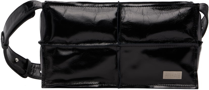 Skuldertaske Maison Margiela MM6 Maison Margiela Mini Wrinkled Leather Bag Sort | SB5WD0031 P8490