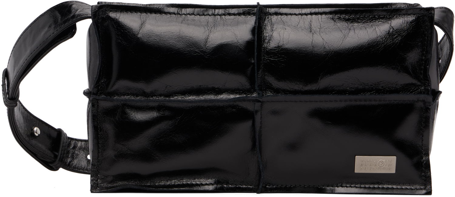 Skuldertaske Maison Margiela MM6 Maison Margiela Mini Wrinkled Leather Bag Sort | SB5WD0031 P8490, 0