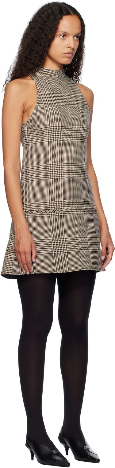 Kjole Courrèges Sleeveless Prince Of Wales A-Line Mini Dress Sort | 324CRO456PL0165, 1