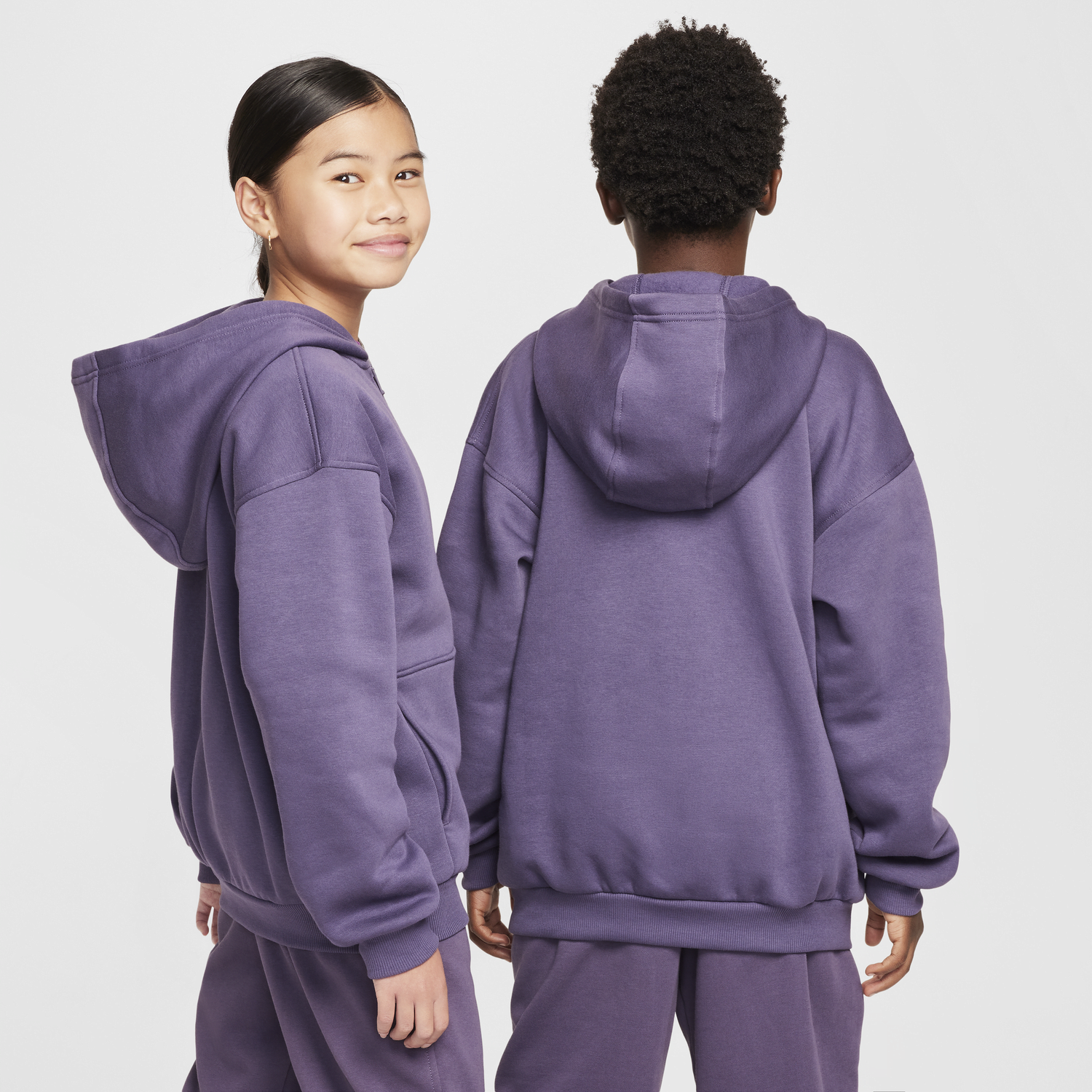 Sweatshirt Nike Nike Sportswear Club Fleece Full-Zip Hoodie Lilla | FD2931-573, 1