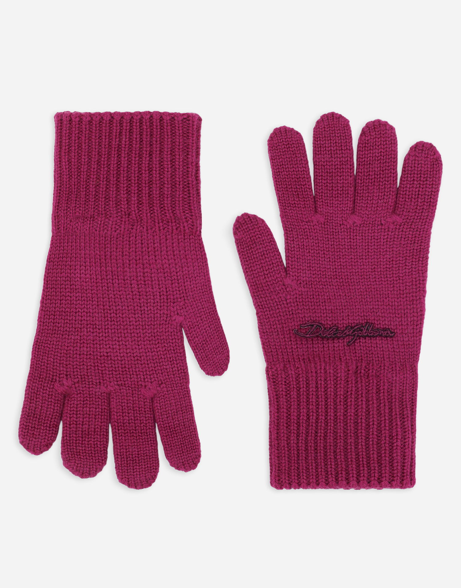 Handsker Dolce & Gabbana Dolce & Gabbana Knit Gloves With Logo Lyserød | LBKAC7JCVWEF0247, 0